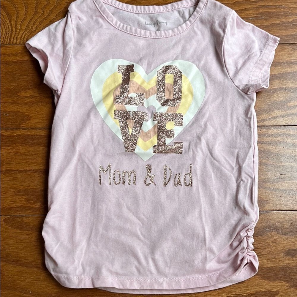 Pink Kids Shirt with Heart Design